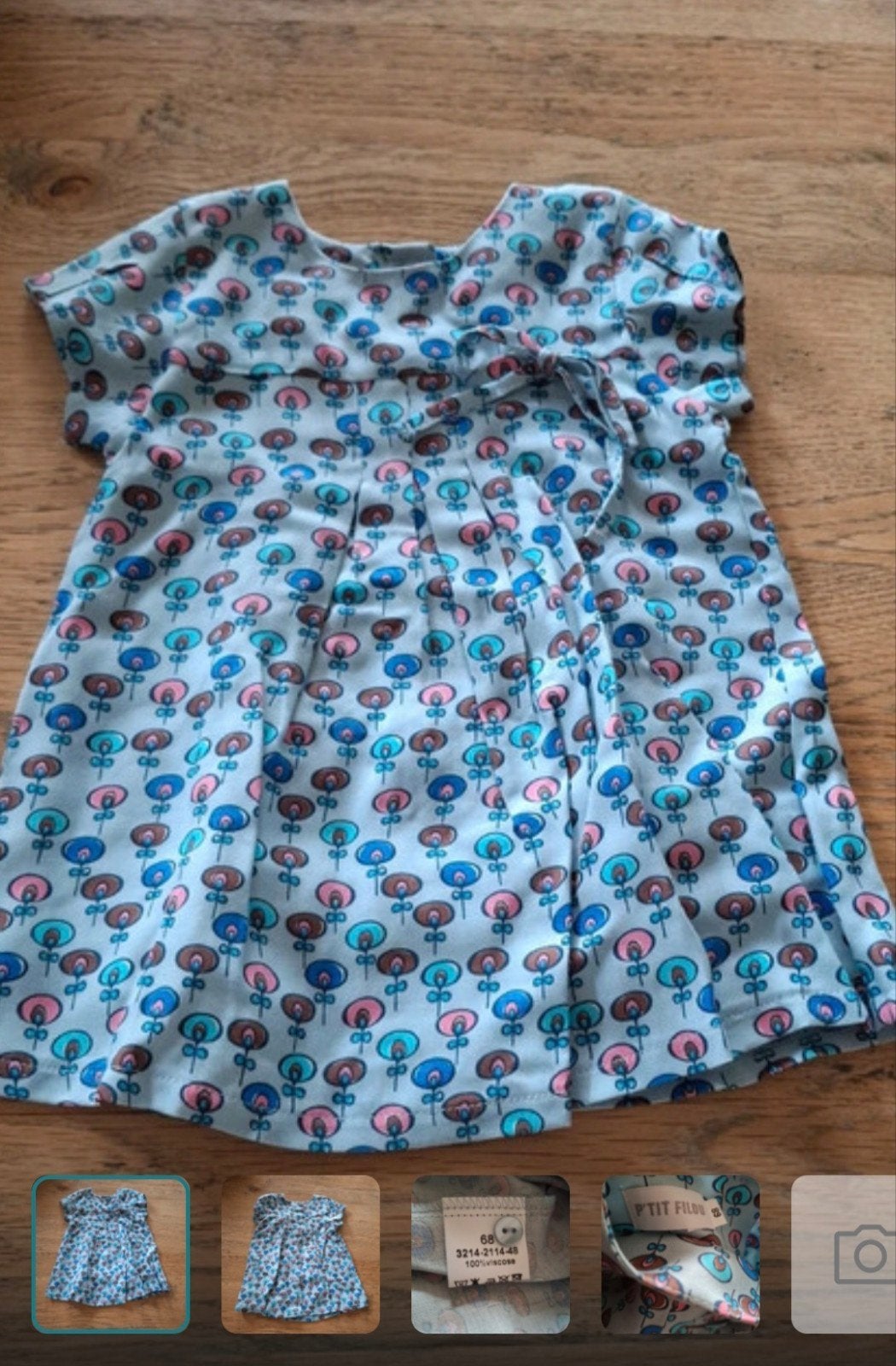Nieuw jurkje P´tit Filou maat 68, Kinderen en Baby's, Babykleding | Maat 68, Ophalen of Verzenden