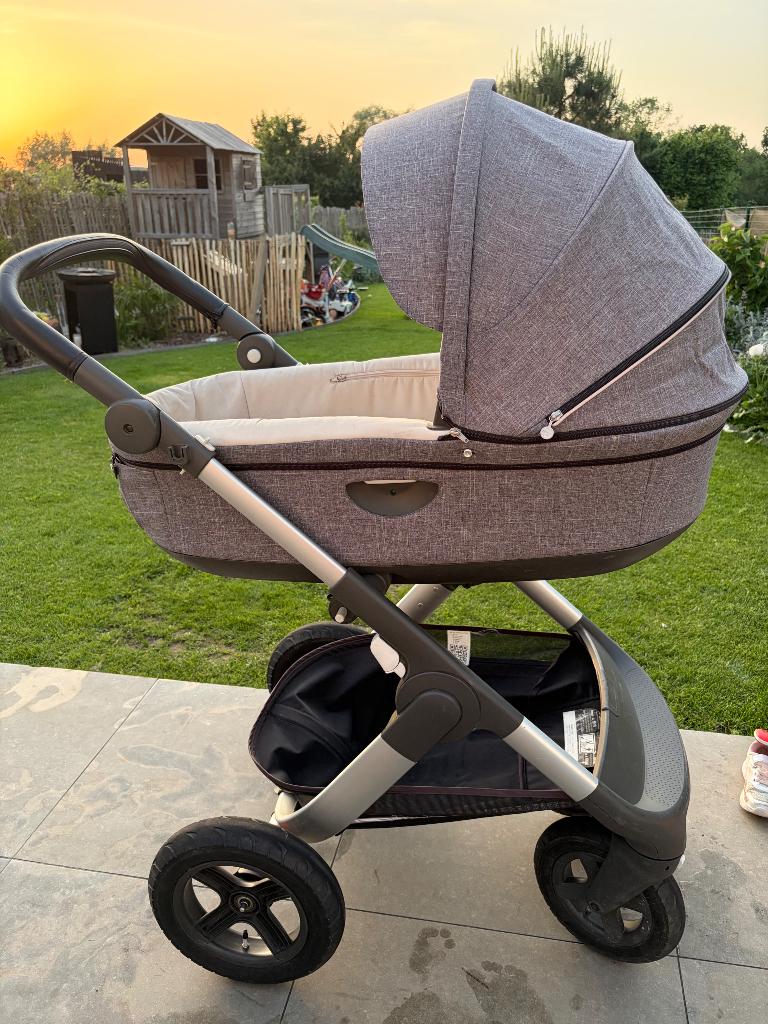3 in 1 kinderwagen / combiwagen Stokke, Gebruikt, Luchtbanden, Combiwagen, Ophalen