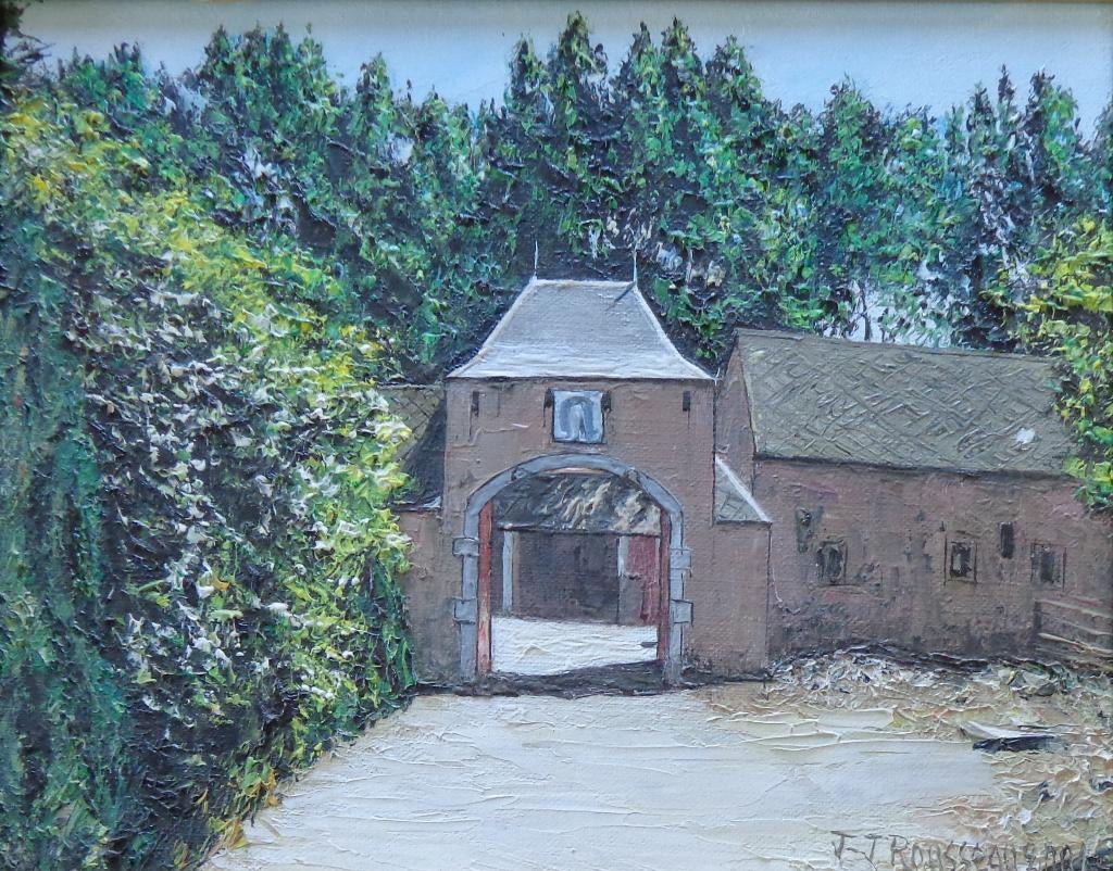JEAN-JACQUES ROUSSEAU / FERME LIERNU OLIEVERF 36x42cm KADER, Enlèvement ou Envoi