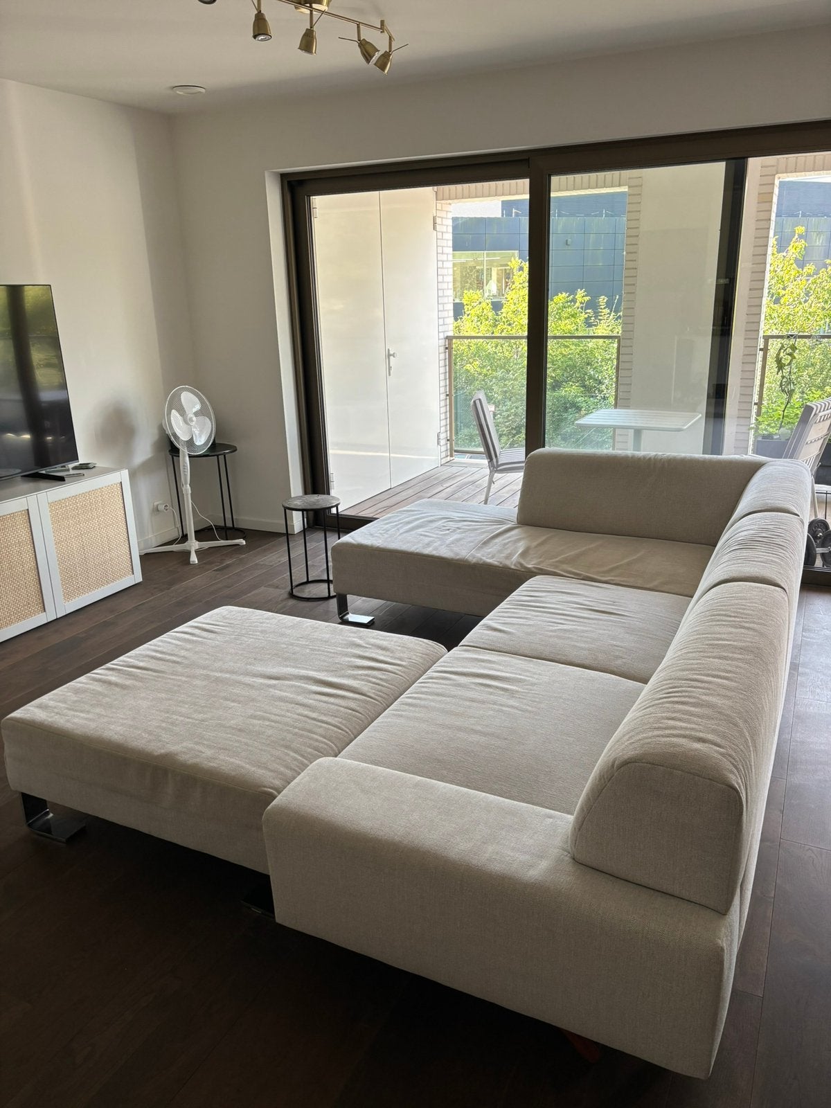 Beige L-Zetel Hoekzetel, Envoi, Comme neuf