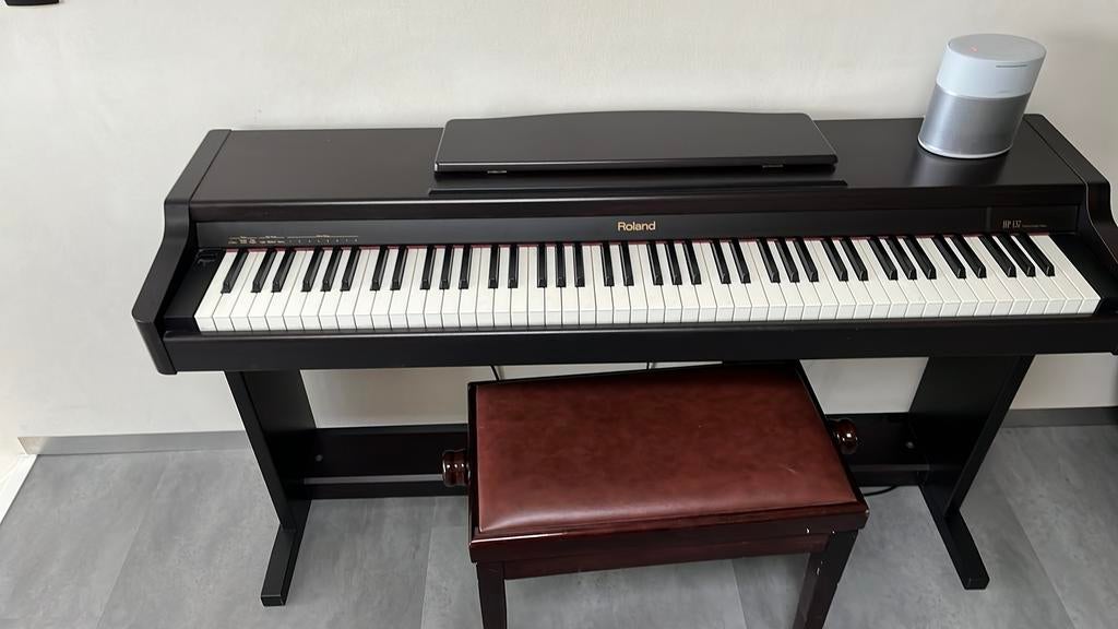 Piano +Bankje, Muziek en Instrumenten, Ophalen, Gebruikt, Zwart, Piano