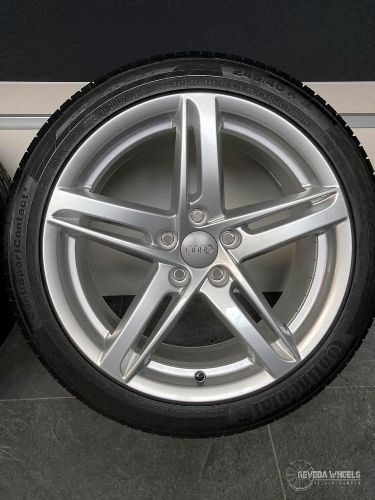 18'' originele Audi A4 B8 / B9 velgen + banden 5x112    8K0, Auto-onderdelen, 18 inch, -, -, Banden en Velgen