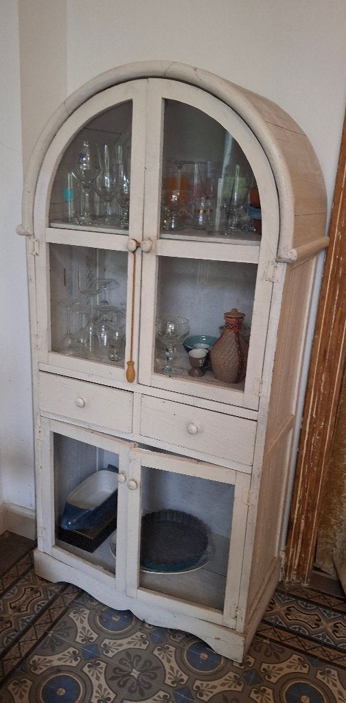 buffetkast servieskast kast hout, Verre, Utilisé, 50 à 100 cm, 150 à 200 cm