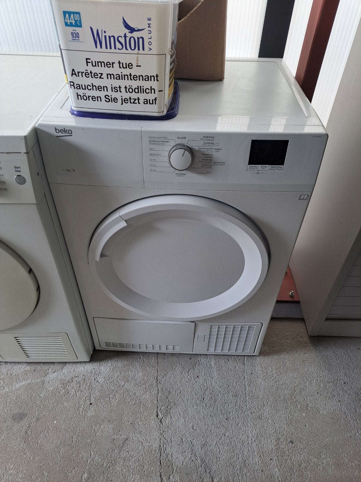 Droogkast beko 7kg, Ophalen