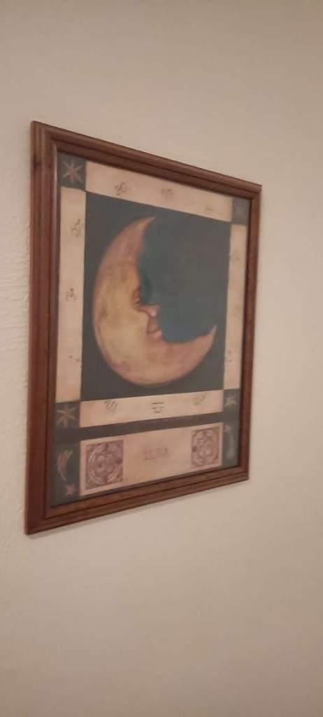 wanddecoratie maanwijzer, Ophalen, Meerkleurig, Papier/karton, Zo goed als nieuw