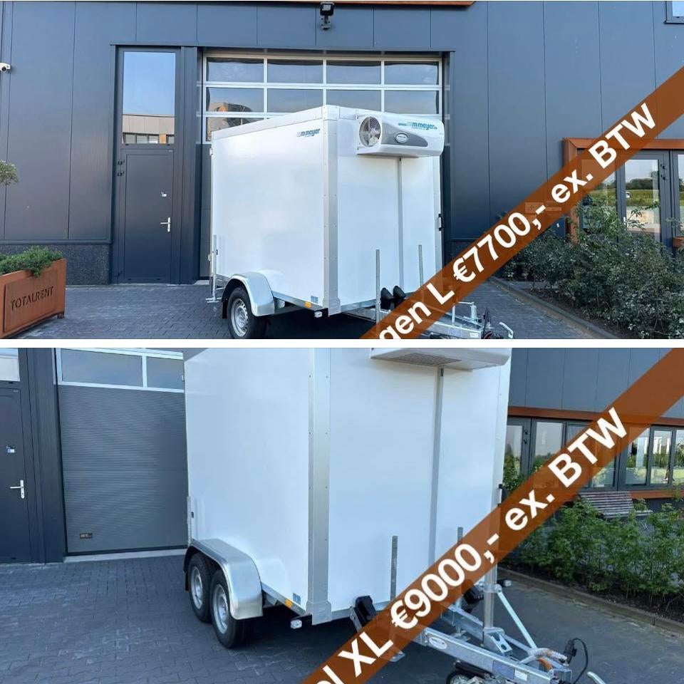 Te koop lease koelwagen koelaanhanger vriesaanhager meyer, Hobby en Vrije tijd, Feestartikelen | Verhuur, Ophalen, Zo goed als nieuw