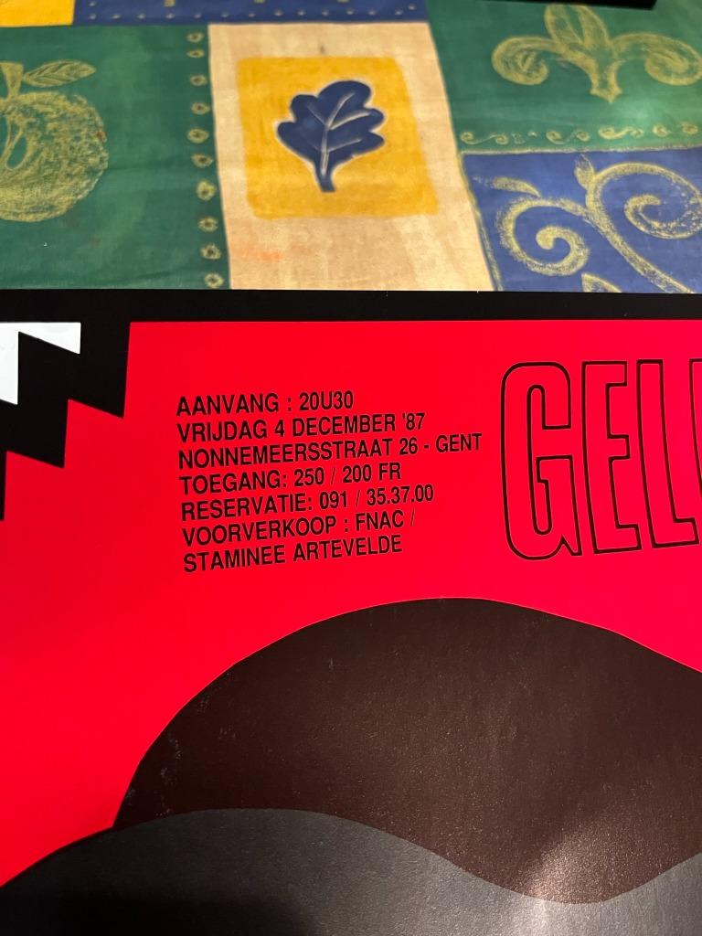 Vintage poster Flamenco - De Gele zaal, Verzamelen, Deurposter of groter, Ophalen of Verzenden, Muziek, Rechthoekig Staand