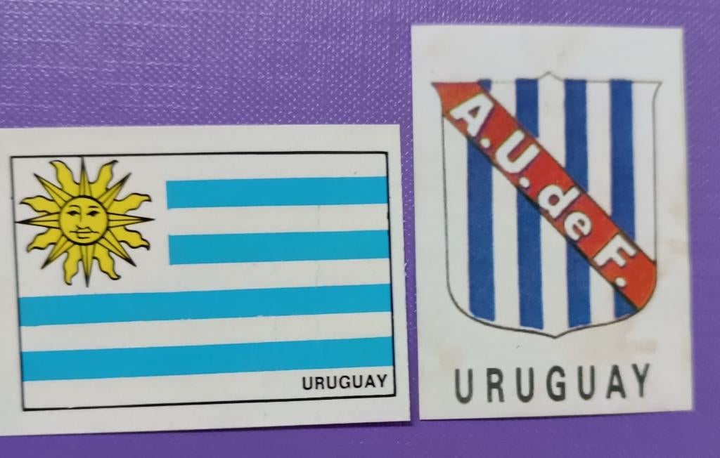 Panini stickers vlag/badge WORLD CUP MEXICO 70 Uruguay, Verzenden