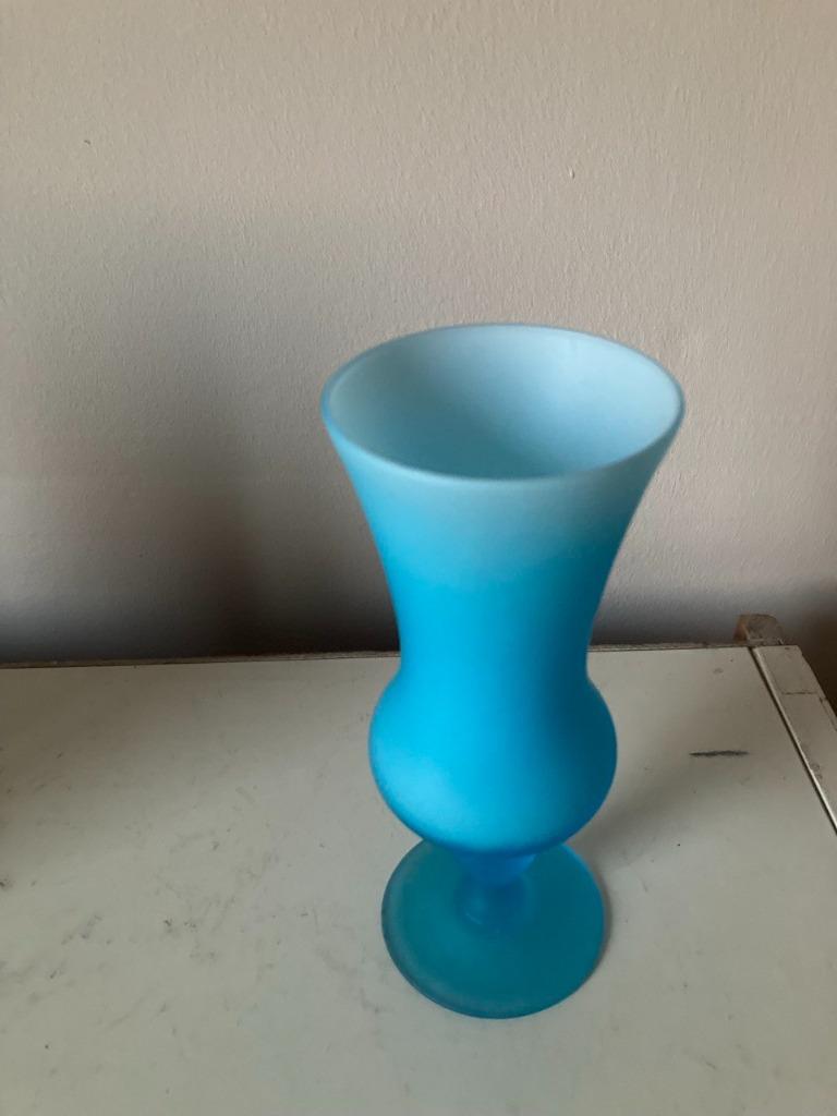 Prachtig vintage vaasje in blauw opaline, Ophalen