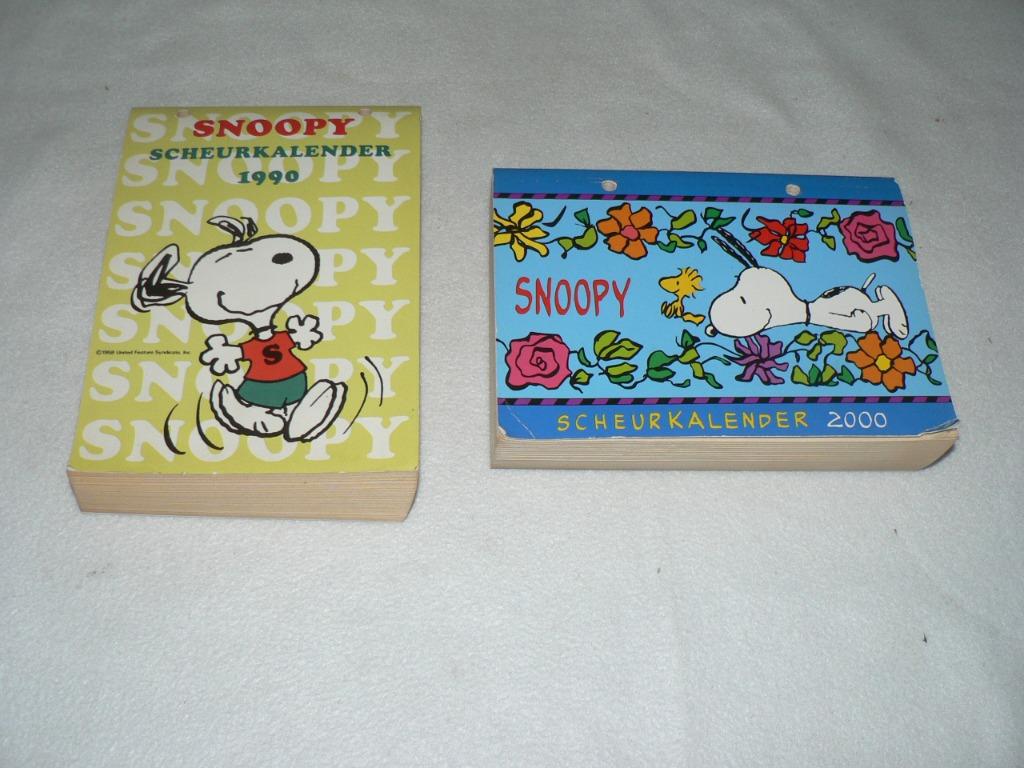 snoopy scheurkalender 1990 en 2000 voor verzamelaars, Verzamelen, Ophalen of Verzenden, Zo goed als nieuw