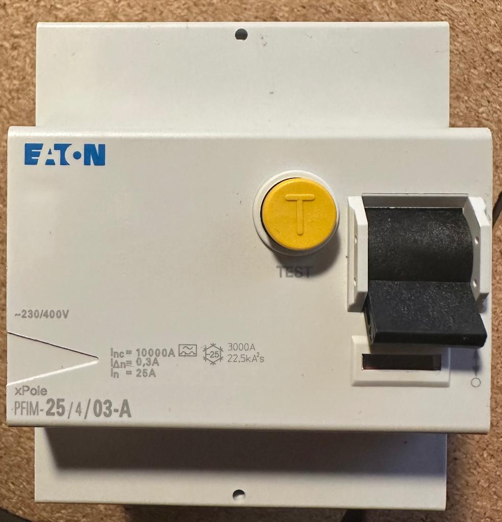 differentieelschakelaar 4P 25A 300mA type A, Enlèvement, Neuf, Autres types
