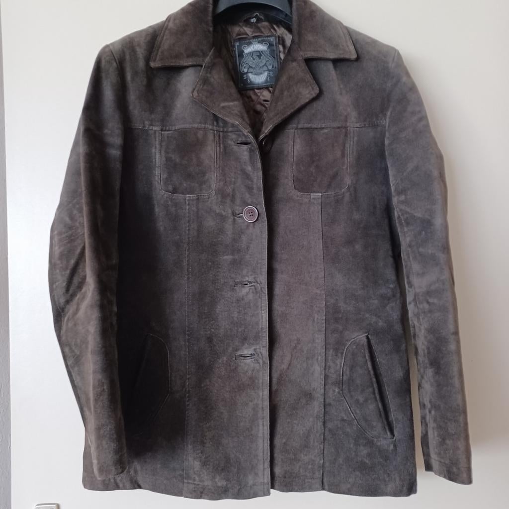 Daim jas maat 40., Kleding | Dames, Ophalen of Verzenden, Gedragen, Maat 38/40 (M)