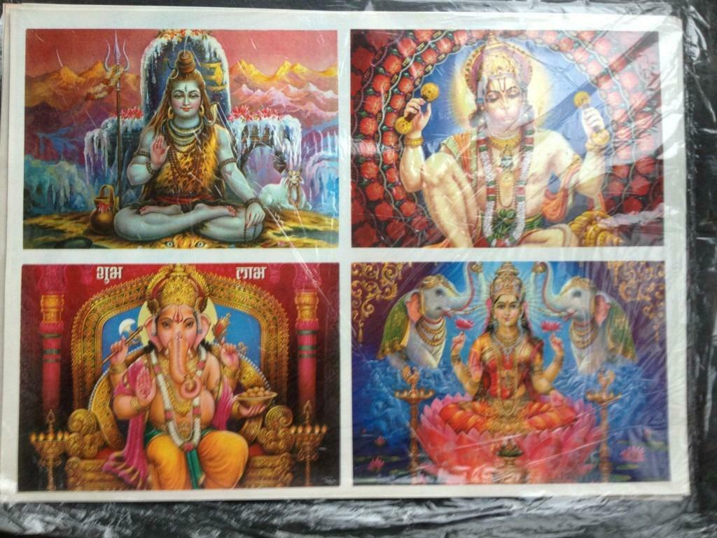 poster van Hindoe goden - Shiva/Ganesha, Verzamelen, Verzenden, Nieuw, Rechthoekig Liggend