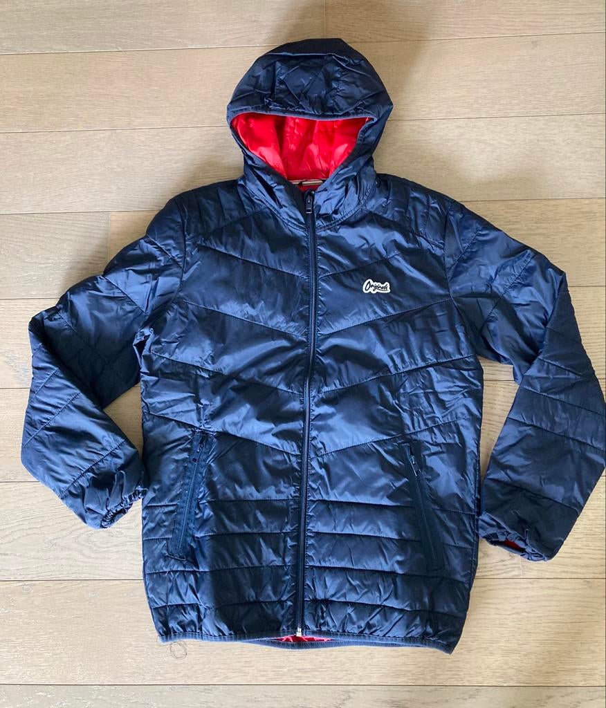 Jas Jack en Jones jongens mt small, Kleding | Heren, Jassen | Winter, Blauw, Jack&Jones, Ophalen of Verzenden, Zo goed als nieuw