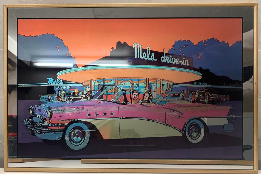 Spiegel retro American car, Ophalen