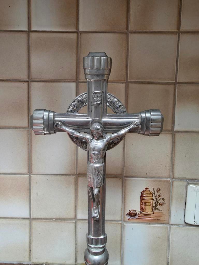 Metalen kruis, Antiek en Kunst, Ophalen of Verzenden