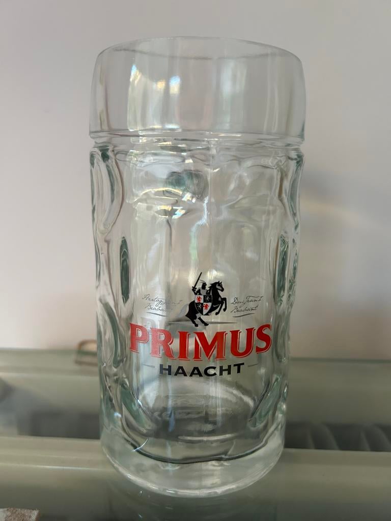 Chope à bière Primus Haacht 0,50L (modèle « droit »), Enlèvement, Comme neuf