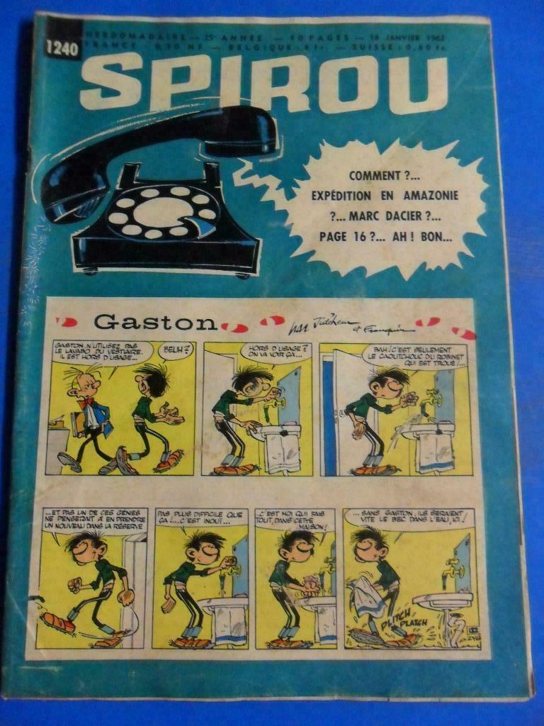 Spirou Hebdomadaire - 18 Janvier 1962, Une BD, Enlèvement ou Envoi, Utilisé