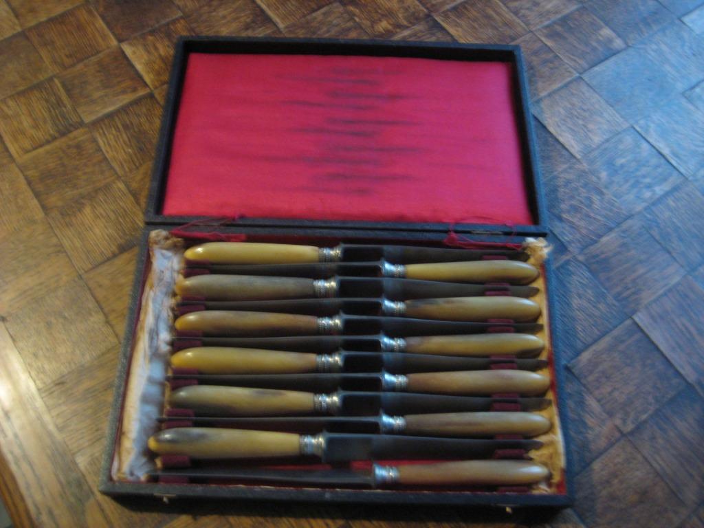 coffret 12 couteaux anciens Napoléon III, Antiquités & Art, Antiquités | Couverts, Enlèvement ou Envoi