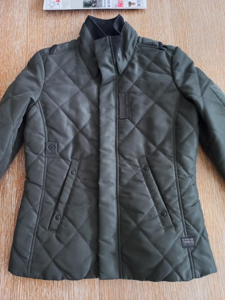 G-STAR jas XS donkerkaki, Ophalen of Verzenden, Zo goed als nieuw, Maat 34 (XS) of kleiner