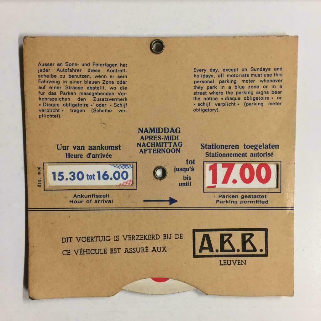 set/5 oude parkeerkaarten, zie omschrijving, Verzamelen, Ophalen of Verzenden, Gebruikt, Gebruiksvoorwerp