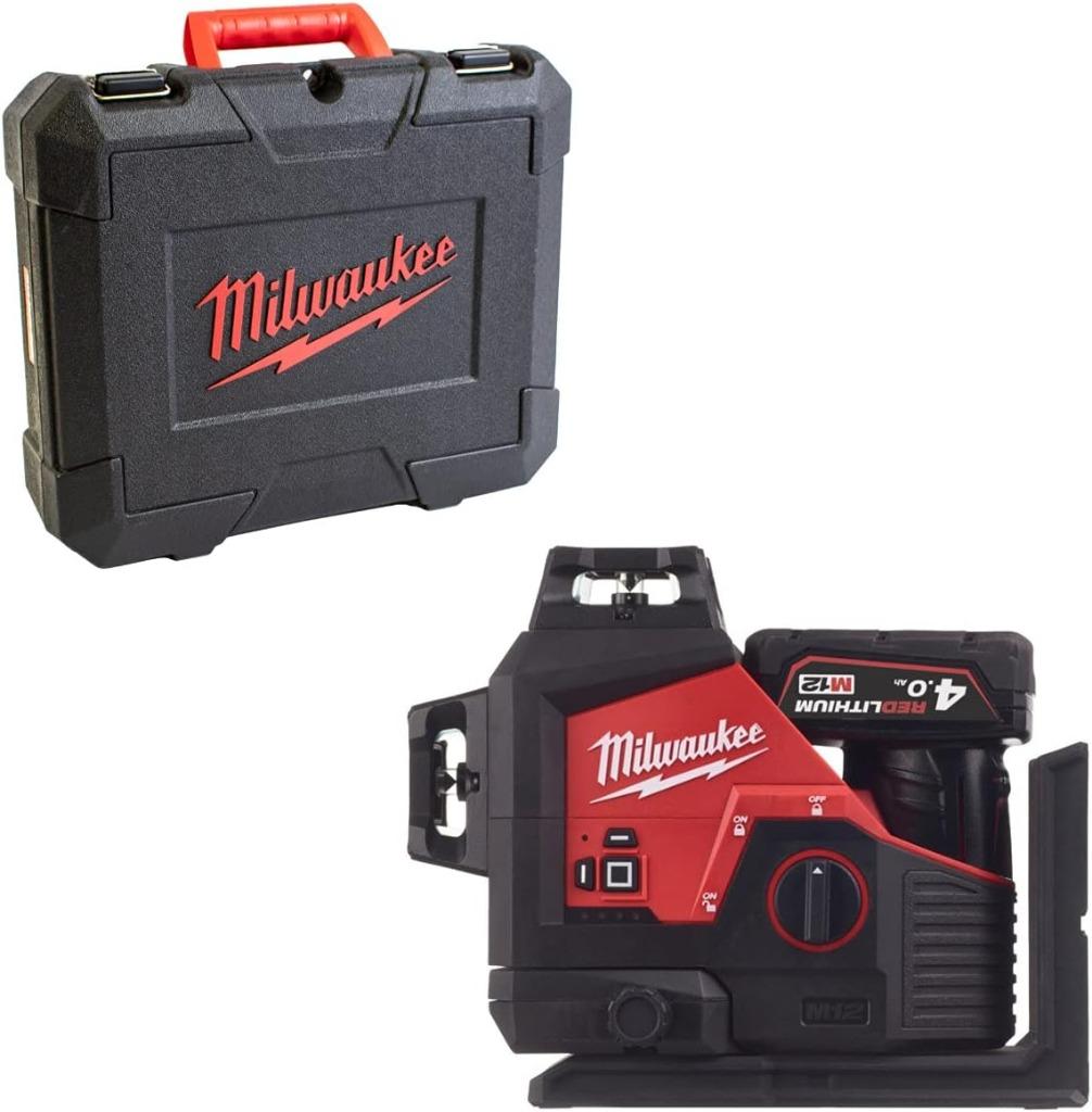 Milwaukee laser 3-LIJNEN GROENE LASER MILWAUKEE M12 360 M1, Ophalen, Zo goed als nieuw, Overige meters