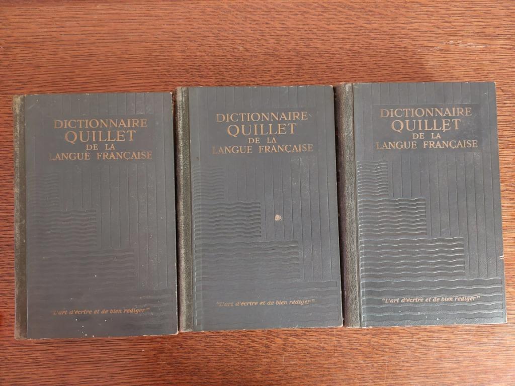 3 dictionnaires QUILLET de la langue française, Enlèvement ou Envoi, Utilisé, Français