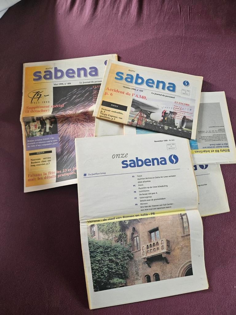 Notre Sabena-Onze Sabena, Collections, Souvenirs Sabena, Comme neuf, Enlèvement