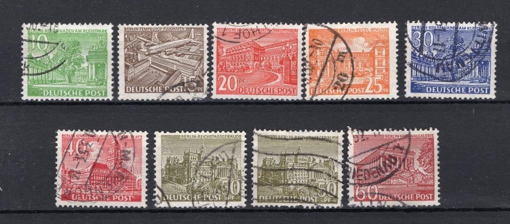 DUITSLAND BERLIN Yt. 33/40 gestempeld 1949, Ophalen of Verzenden, BRD, Gestempeld