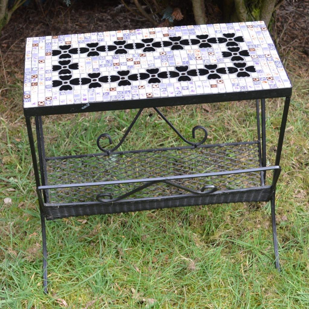 Porte-revues rétro avec table, Enlèvement ou Envoi, Utilisé