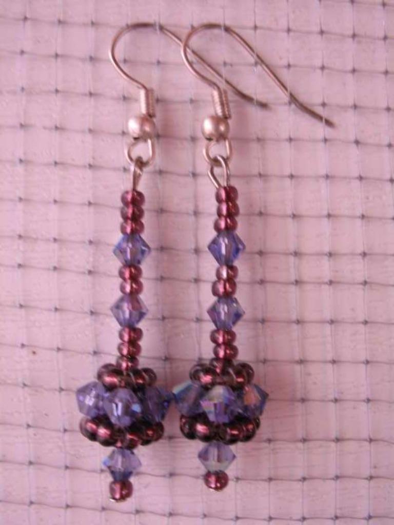 Swarovski oorringen: tanzanite, Neuf, Enlèvement ou Envoi, Violet, Pendantes