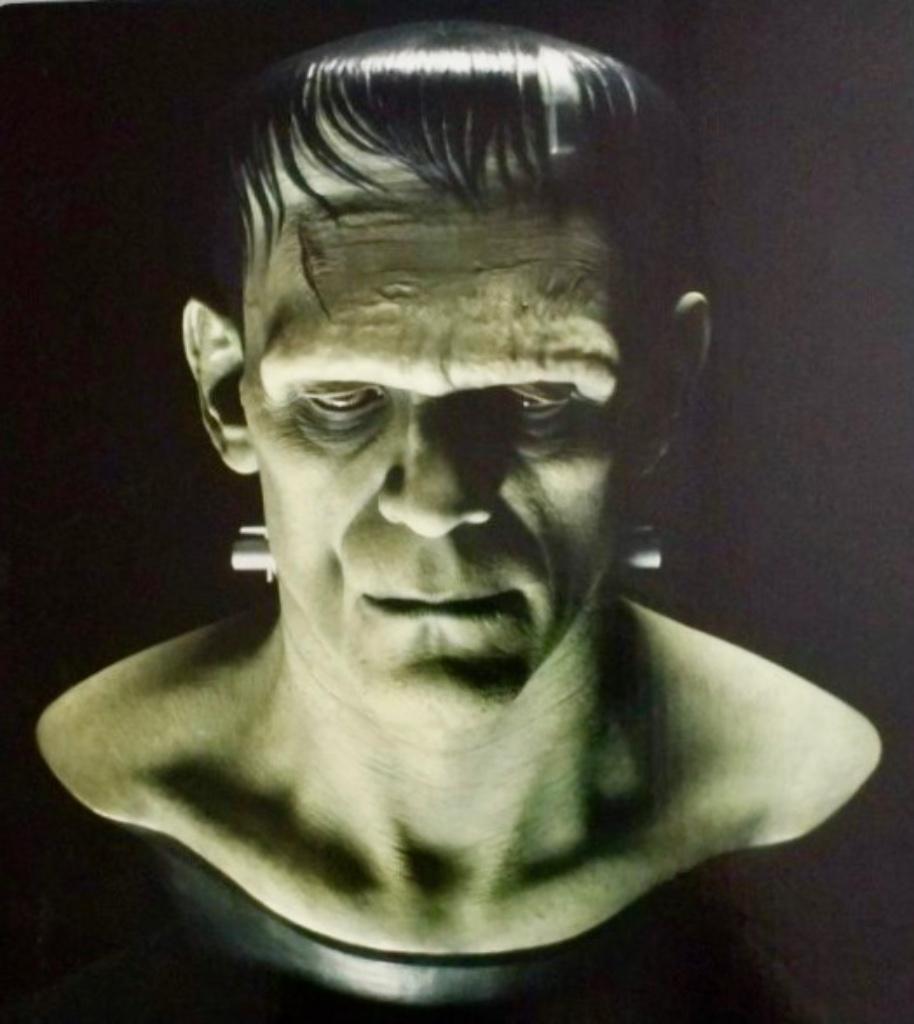 Monster van Frankenstein "Life Size Bust"., Ophalen of Verzenden, Zo goed als nieuw, Film, Beeldje, Replica of Model