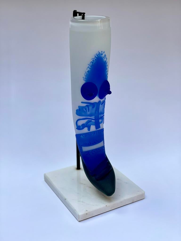Edward Leibovitz sculptuur glazen laars, Ophalen of Verzenden