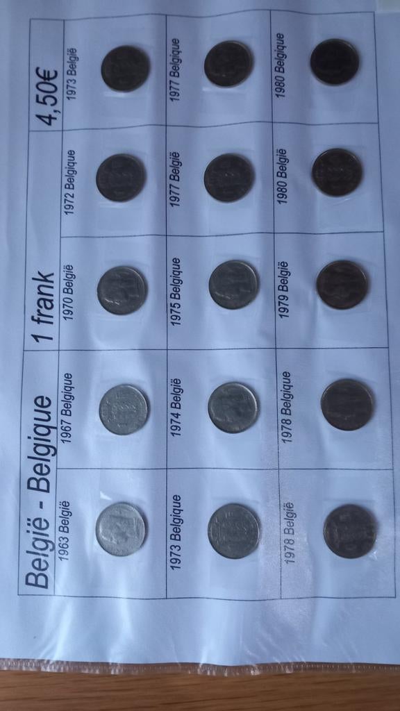 Monnaies belges (47), Enlèvement ou Envoi, Monnaie