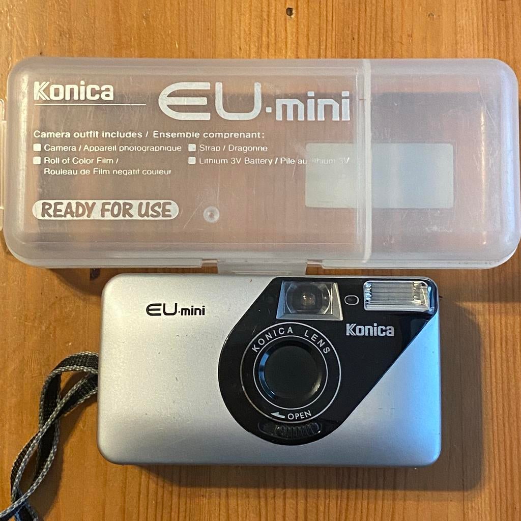 Konica EU-Mini, Point&Shoot, Audio, Tv en Foto, Fotocamera's Analoog, Ophalen of Verzenden, Zo goed als nieuw, Compact, Konica