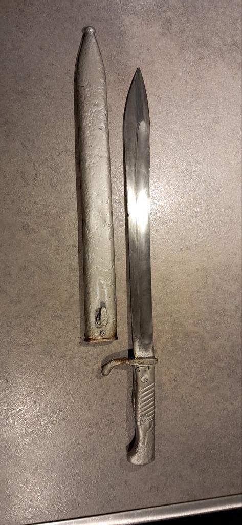 WW1 Duitse M1895/05 'Butcher' bajonet 1915 mét schede!, Verzamelen, Militaria | Tweede Wereldoorlog, Ophalen