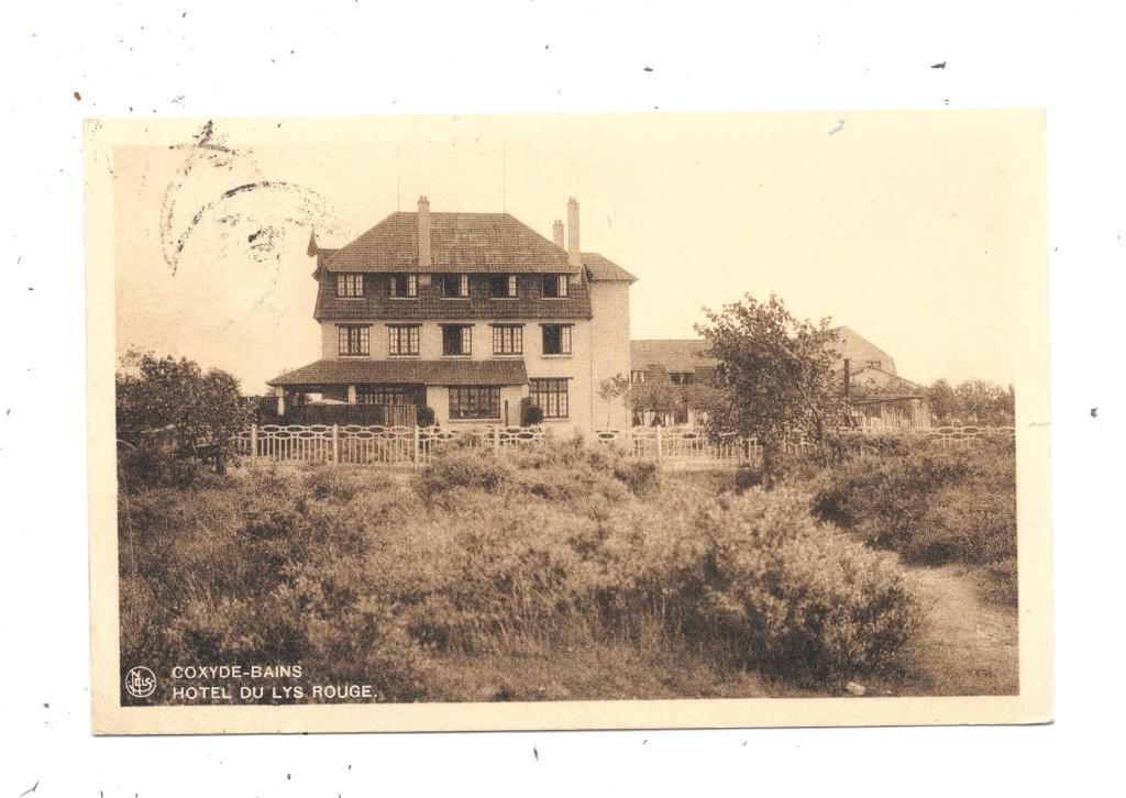 Coxyde-Bains NA275: Hôtel du Lys Rouge 1935, Envoi, 1920 à 1940, Affranchie, Flandre Occidentale
