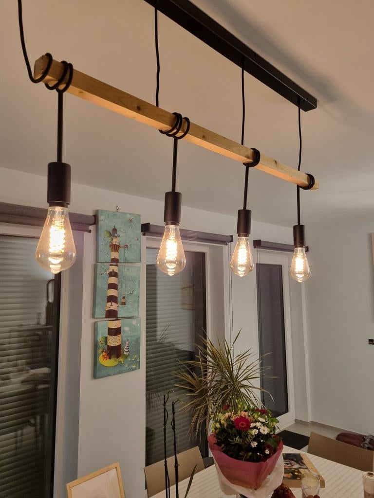 LUMINAIRE avec 4 ampoules 💡 Philips, led dimable, 6,5W, Maison & Meubles, Enlèvement ou Envoi, Comme neuf, Verre