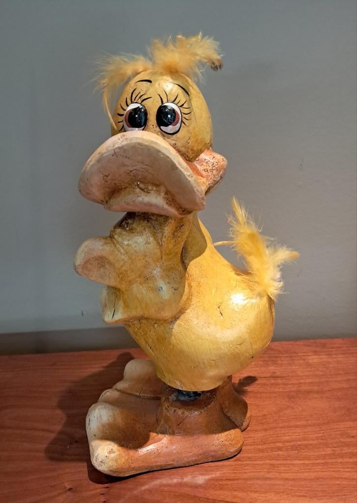 Vintage  stenen eend, Antiek en Kunst, Curiosa en Brocante, Ophalen of Verzenden