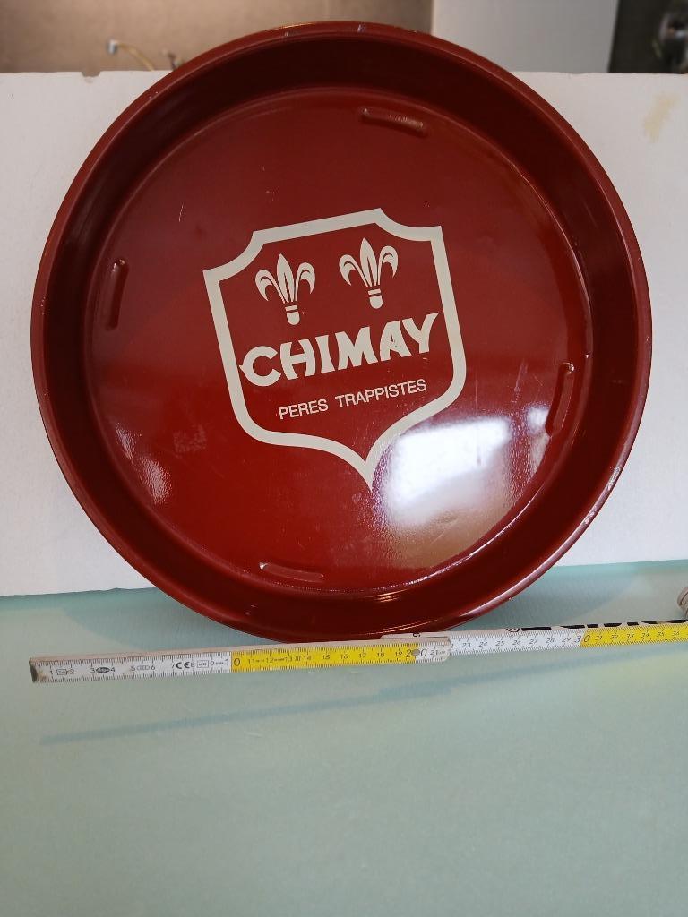 Joli plateau à bière CHIMAY en bon état, Enlèvement ou Envoi, Utilisé, Panneau, Plaque ou Plaquette publicitaire, Autres marques