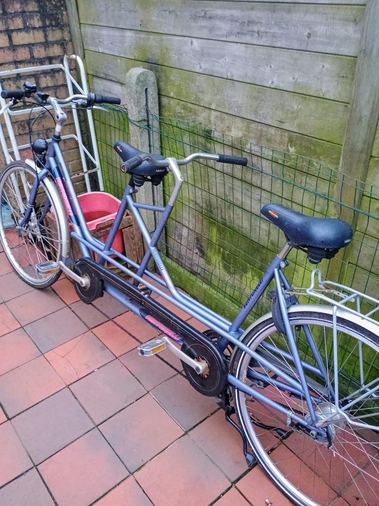 Tandem fiets, Fietsen en Brommers, Fietsen | Tandems, Ophalen, Vering, 10 tot 15 versnellingen, Zo goed als nieuw