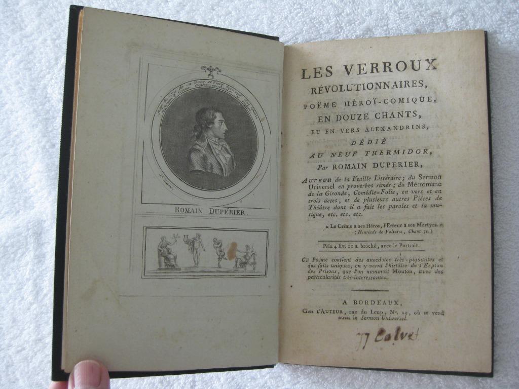 Bordeaux - Romain Dupérier de Larsan - Brillette Moulis 1794, Enlèvement ou Envoi