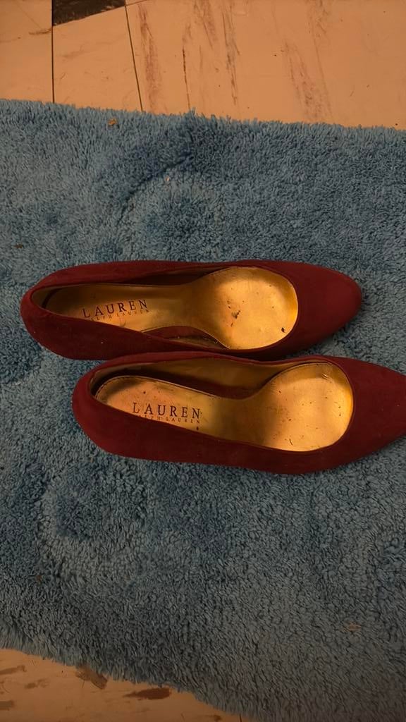 Rode hakken maat 39, Kleding | Dames, Schoenen, Ophalen of Verzenden, Zo goed als nieuw, Rood, Ralph Lauren