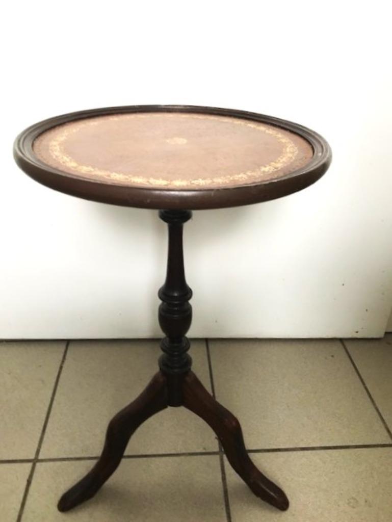 Bijzettafel Frans rond driepoot mahonie Vintage😍💑🎁💑🤗👌, Antiek en Kunst, Ophalen of Verzenden