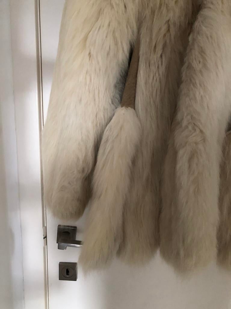 Echte wit-beige bontjas., Ophalen, Zo goed als nieuw, Wit