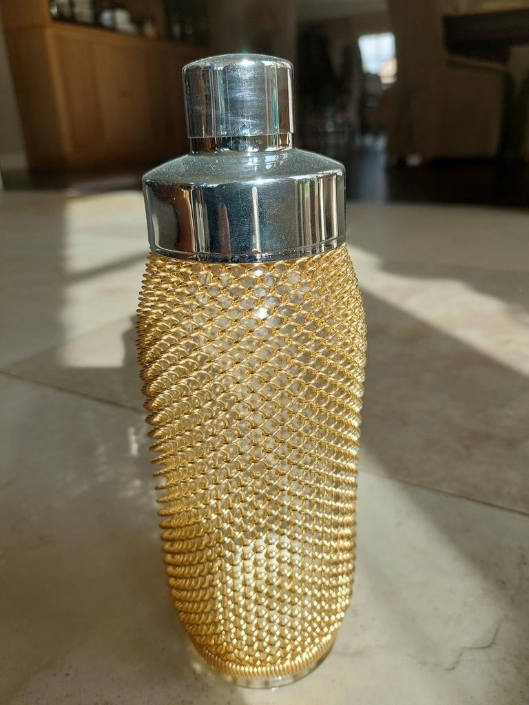 Cocktailshaker met goudkleurig gaas, Sports & Fitness, Enlèvement ou Envoi, Comme neuf