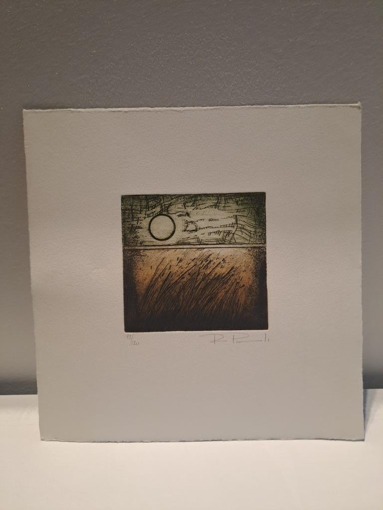 Mooi ets van kunstenaar R.Pauls (82/120), Antiek en Kunst, Ophalen