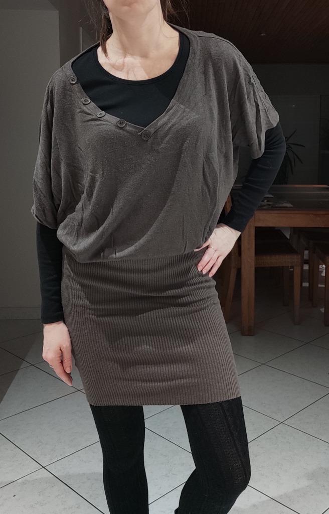 Pull robe marron TU, Vêtements | Femmes, Robes, Enlèvement ou Envoi, Brun, Au-dessus du genou, Taille 36 (S)