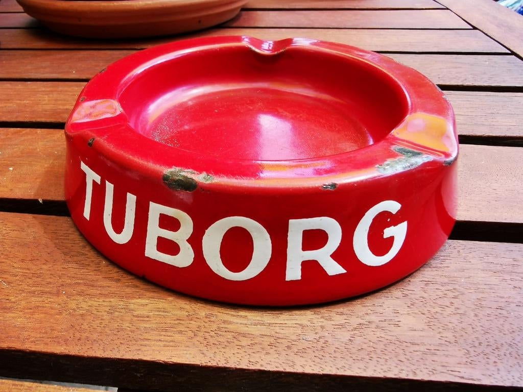 Cendrier tondu Tuborg diamètre 15 cm, Enlèvement ou Envoi, Utilisé, Ustensile