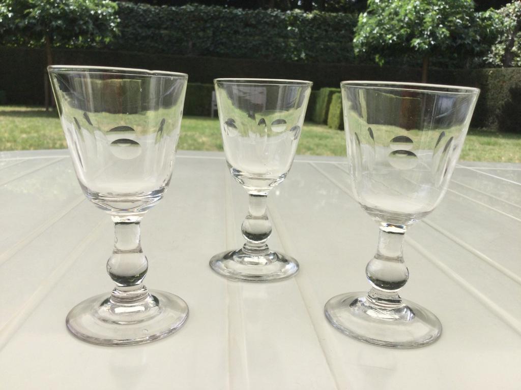 Set van 3 19de eeuwse Likeurglazen. 3€/set, Antiek en Kunst, Ophalen
